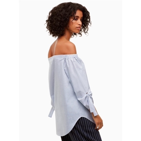 BABATON | malik cotton striped off shoulder blouse size XXS Aritzia - Picture 1 of 9